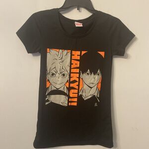 Haikyu Manga Black Graphic T-shirt Size Medium Tee Anime